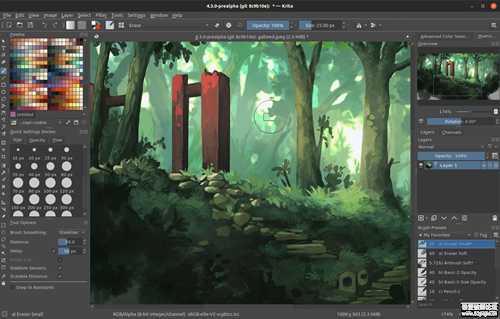 Krita5.2.1 开源 免费 无广告 的绘画软件